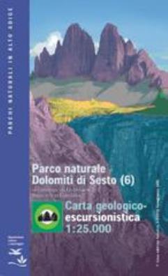 Carta geologico - escursionistica parco naturale dolomiti di sesto 1:25.000